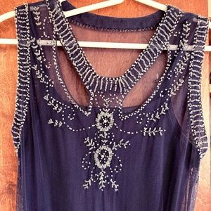Vintage beaded flapper dress